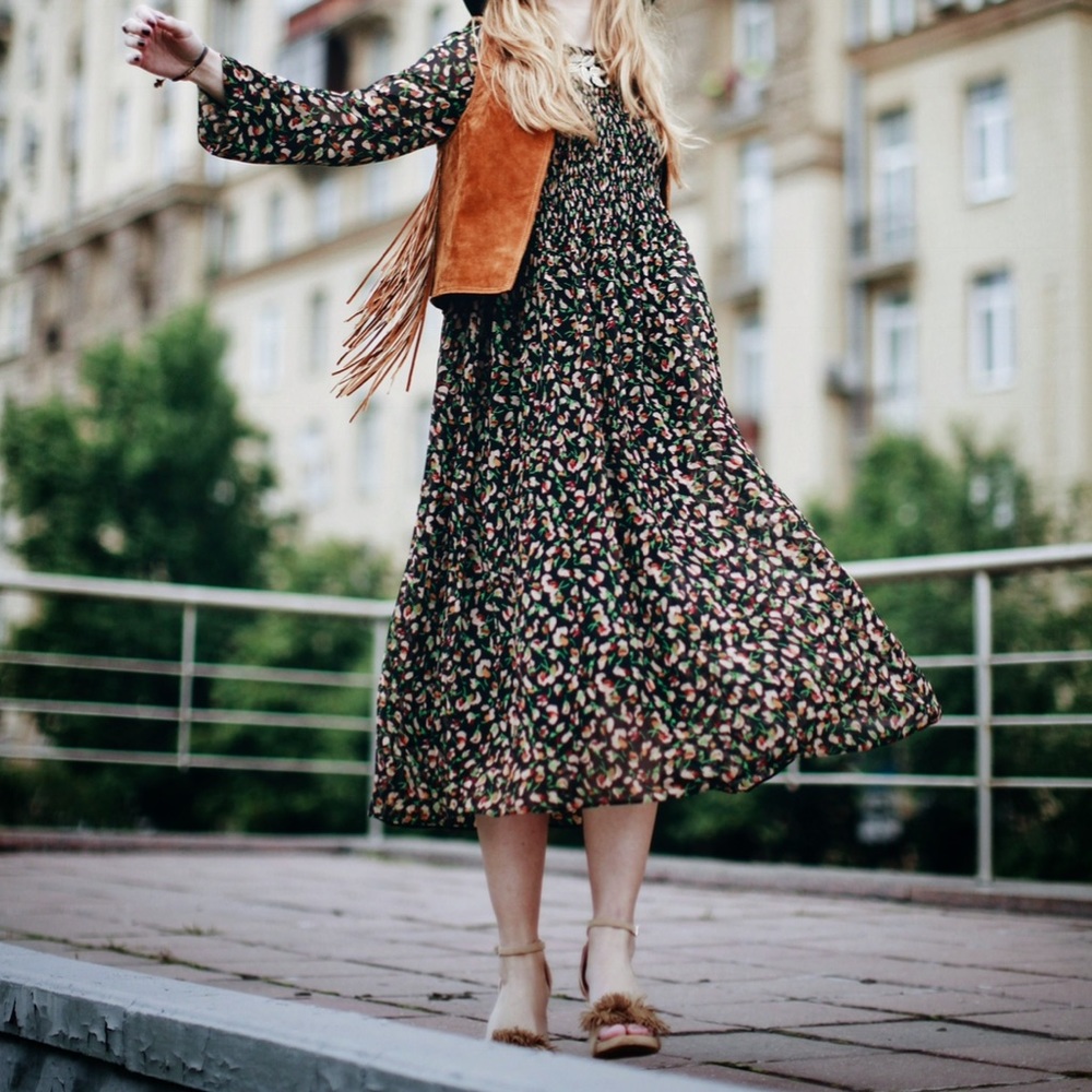 Zara trafaluc long dress